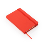 Notizblock mit Hardcover aus Kunstleder und Lesezeichen, A5 farbe rot erste Detailansicht