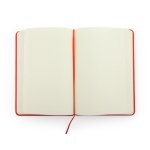 Notizblock mit Hardcover aus Kunstleder und Lesezeichen, A5 farbe rot zweite Detailansicht