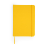 Notizblock mit Hardcover aus Kunstleder und Lesezeichen, A5 farbe gelb zweite Ansicht