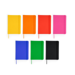 Notizblock mit Hardcover aus Kunstleder und Lesezeichen, A5 farbe gelb dritte Detailansicht