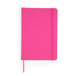 Notizblock mit Hardcover aus Kunstleder und Lesezeichen, A5 farbe pink zweite Ansicht