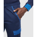 Unisex-Arbeitshose mit Kontrastdetails und vielen Taschen, 250 g/m², Roly Trooper farbe köngisblau erste Detailansicht