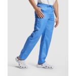 Lange Unisex-Sanitärhose mit geradem Schnitt 195 g/m2 Roly Care farbe bondi blau dritte Gebrauchsansicht