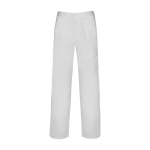Arbeitsbundhose aus Polyester mit geradem Schnitt 210 g/m2 Roly Pintor farbe weiß zweite Ansicht