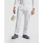 Arbeitsbundhose aus Polyester mit geradem Schnitt 210 g/m2 Roly Pintor farbe weiß erste Gebrauchsansicht