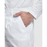 Arbeitsbundhose aus Polyester mit geradem Schnitt 210 g/m2 Roly Pintor farbe weiß erste Detailansicht
