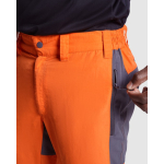 Unisex-Trekkinghose mit Gürtelschlaufen 130 g/m2 Roly Direct Bonati farbe orange erste Detailansicht