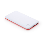 Zweifarbige Powerbank mit LED-Ladeanzeige, 10.000 mAh farbe rot dritte Detailansicht