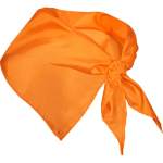 Klassischer dreieckiger Polyesterschal in leuchtenden Farben farbe orange zweite Ansicht