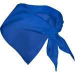 Klassischer dreieckiger Polyesterschal in leuchtenden Farben farbe köngisblau zweite Ansicht