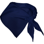 Klassischer dreieckiger Polyesterschal in leuchtenden Farben farbe marineblau zweite Ansicht