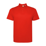 Poloshirt aus recyceltem Polyester, Kurzarm 125 g/m2 Roly Direct Tormo farbe rot zweite Ansicht
