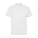Poloshirt aus recyceltem Polyester, Kurzarm 125 g/m2 Roly Direct Tormo farbe weiß zweite Ansicht