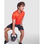 Poloshirt aus recyceltem Polyester, Kurzarm 125 g/m2 Roly Direct Tormo farbe dunkelorange erste Gebrauchsansicht
