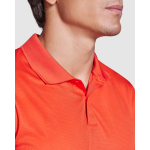 Poloshirt aus recyceltem Polyester, Kurzarm 125 g/m2 Roly Direct Tormo farbe dunkelorange erste Detailansicht