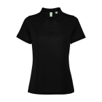 Damen-Poloshirt aus recyceltem Polyester 125 g/m2 Roly Direct Tormo farbe schwarz zweite Ansicht