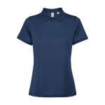Damen-Poloshirt aus recyceltem Polyester 125 g/m2 Roly Direct Tormo farbe marineblau zweite Ansicht
