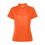 Damen-Poloshirt aus recyceltem Polyester 125 g/m2 Roly Direct Tormo farbe dunkelorange zweite Ansicht