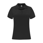 Technisches Damen-Poloshirt aus Polyester 150 g/m2 Roly Direct Monzha farbe schwarz zweite Ansicht