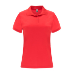 Technisches Damen-Poloshirt aus Polyester 150 g/m2 Roly Direct Monzha farbe rot zweite Ansicht