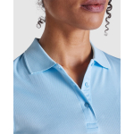 Technisches Damen-Poloshirt aus Polyester 150 g/m2 Roly Direct Monzha farbe weiß erste Detailansicht