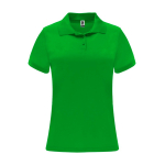 Technisches Damen-Poloshirt aus Polyester 150 g/m2 Roly Direct Monzha farbe grün zweite Ansicht