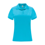 Technisches Damen-Poloshirt aus Polyester 150 g/m2 Roly Direct Monzha farbe türkis zweite Ansicht