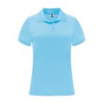 Technisches Damen-Poloshirt aus Polyester 150 g/m2 Roly Direct Monzha farbe hellblau zweite Ansicht