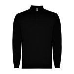 Poloshirt aus Polyester, Langarm 220 g/m2 Roly Direct Carpe farbe schwarz zweite Ansicht