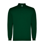 Poloshirt aus Polyester, Langarm 220 g/m2 Roly Direct Carpe farbe flaschengrün zweite Ansicht