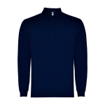 Poloshirt aus Polyester, Langarm 220 g/m2 Roly Direct Carpe farbe marineblau zweite Ansicht