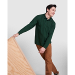 Poloshirt aus Polyester, Langarm 220 g/m2 Roly Direct Carpe farbe marineblau erste Gebrauchsansicht