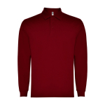 Poloshirt aus Polyester, Langarm 220 g/m2 Roly Direct Carpe farbe granatrot zweite Ansicht