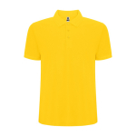 Kurzarm-Poloshirt aus Piqué 220 g/m2 Roly Direct Pegaso Premium farbe gelb zweite Ansicht