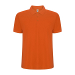 Kurzarm-Poloshirt aus Piqué 220 g/m2 Roly Direct Pegaso Premium farbe orange zweite Ansicht