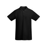Kurzarm-Poloshirt aus Bio-Baumwolle 210 g/m2 Roly Direct Prince farbe schwarz zweite Ansicht