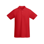 Kurzarm-Poloshirt aus Bio-Baumwolle 210 g/m2 Roly Direct Prince farbe rot zweite Ansicht