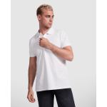 Kurzarm-Poloshirt aus Bio-Baumwolle 210 g/m2 Roly Direct Prince farbe weiß erste Gebrauchsansicht