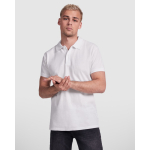 Kurzarm-Poloshirt aus Bio-Baumwolle 210 g/m2 Roly Direct Prince farbe weiß vierte Gebrauchsansicht