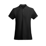 Damen-Poloshirt aus Bio-Baumwolle 210 g/m2 Roly Direct Prince farbe schwarz zweite Ansicht