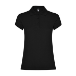 Damen-Poloshirt aus Baumwoll-Piqué 200 g/m2 Roly Direct Star farbe schwarz zweite Ansicht