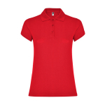 Damen-Poloshirt aus Baumwoll-Piqué 200 g/m2 Roly Direct Star farbe rot zweite Ansicht