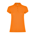 Damen-Poloshirt aus Baumwoll-Piqué 200 g/m2 Roly Direct Star farbe orange zweite Ansicht