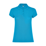 Damen-Poloshirt aus Baumwoll-Piqué 200 g/m2 Roly Direct Star farbe türkis zweite Ansicht