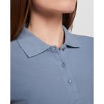 Damen-Poloshirt aus Baumwoll-Piqué 200 g/m2 Roly Direct Star farbe türkis erste Detailansicht