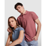 Damen-Poloshirt aus Baumwoll-Piqué 200 g/m2 Roly Direct Star farbe türkis zweite Detailansicht