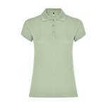 Damen-Poloshirt aus Baumwoll-Piqué 200 g/m2 Roly Direct Star farbe pastellgrün zweite Ansicht