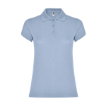 Damen-Poloshirt aus Baumwoll-Piqué 200 g/m2 Roly Direct Star farbe verwaschenes blau zweite Ansicht