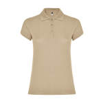 Damen-Poloshirt aus Baumwoll-Piqué 200 g/m2 Roly Direct Star farbe sandbraun zweite Ansicht