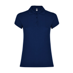 Damen-Poloshirt aus Baumwoll-Piqué 200 g/m2 Roly Direct Star farbe marineblau zweite Ansicht
